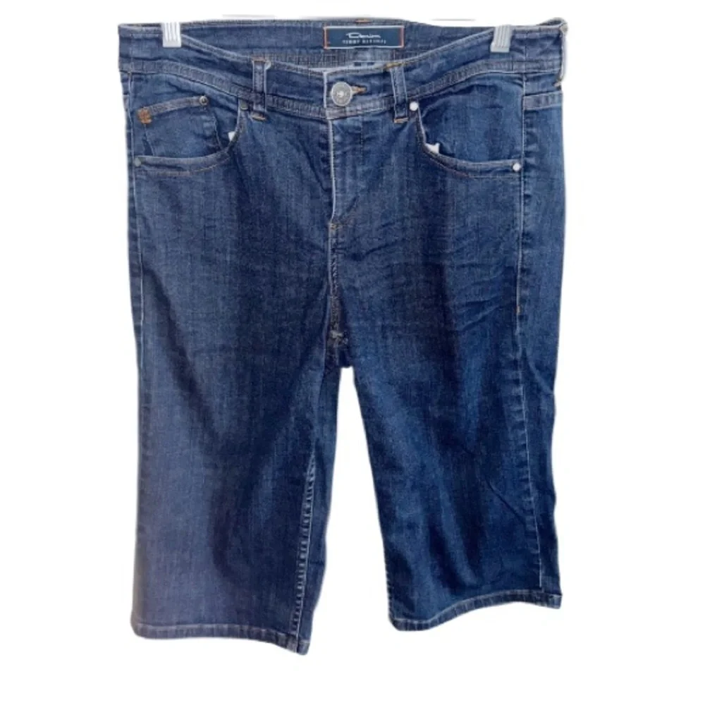 Tommy Bahama Bermuda Dark Blue Denim Shorts Sz 10 TW8594 14” Inseam Classic Fit